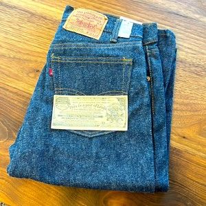 Levi’s 501s : RARE : deadstock : vintage made in USA : raw denim jeans
